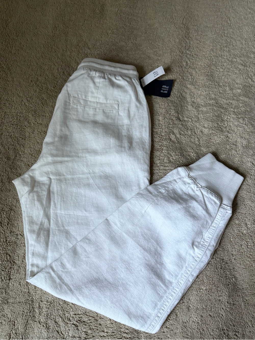 GAP White Linen-Blend with Rib Cuffs size XS